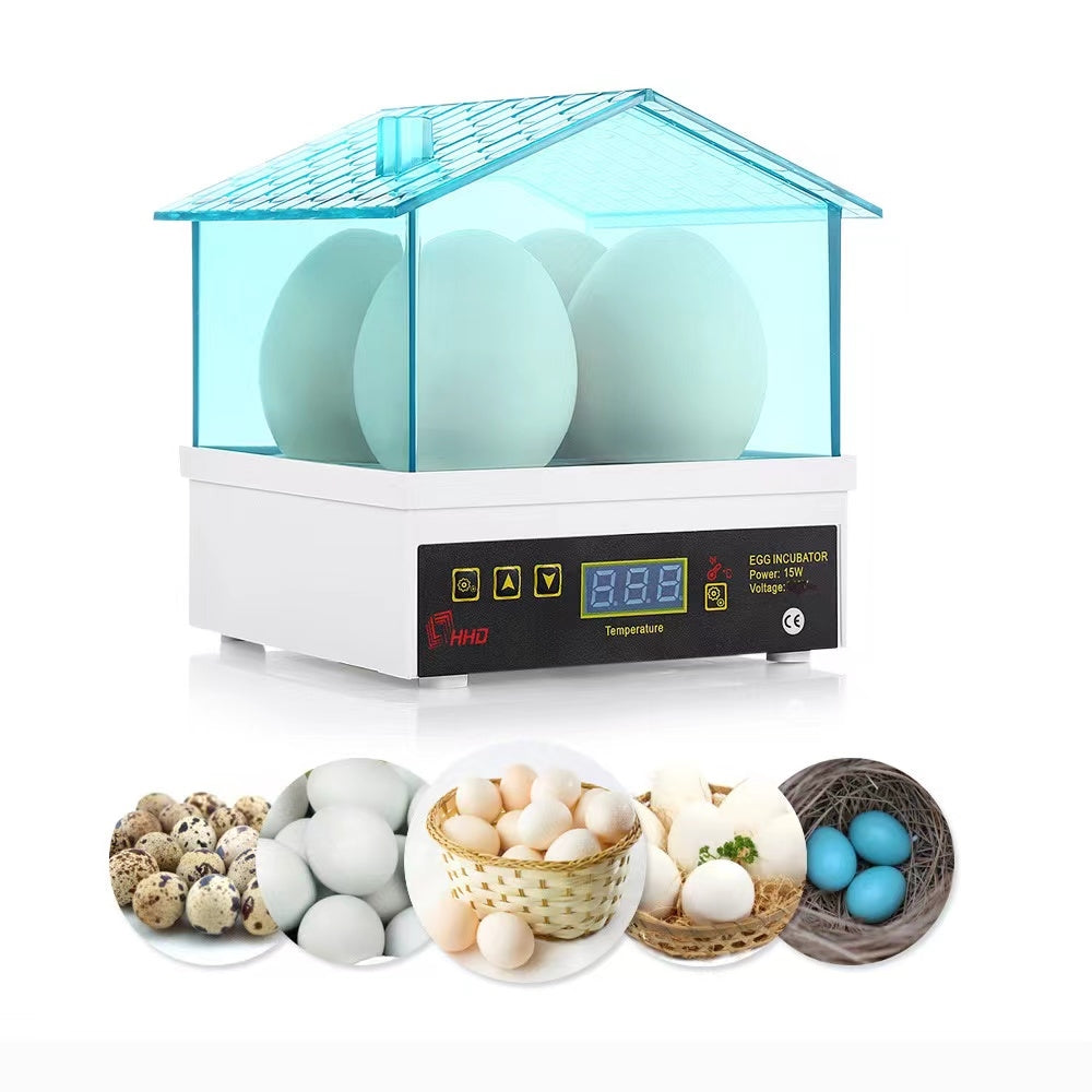 4 Eggs Mini Incubator, designed for poultry enthusiasts and hobbyists. This compact, user-friendly incubator is perfect for hatching a small batch of eggs, offering reliable performance and clear visibility throughout the entire process.