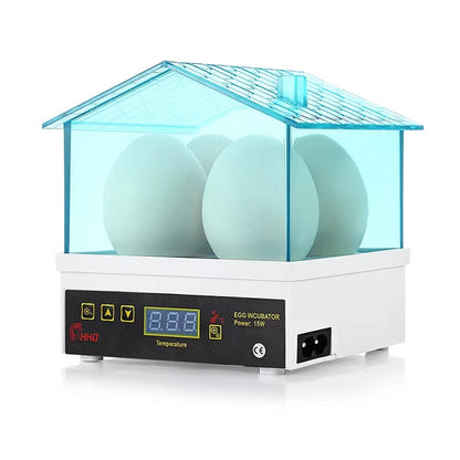 4 Eggs Mini Incubator, designed for poultry enthusiasts and hobbyists. This compact, user-friendly incubator is perfect for hatching a small batch of eggs, offering reliable performance and clear visibility throughout the entire process.