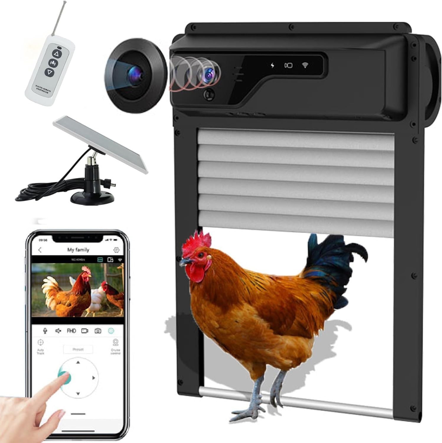 automatic chicken coop door with camera