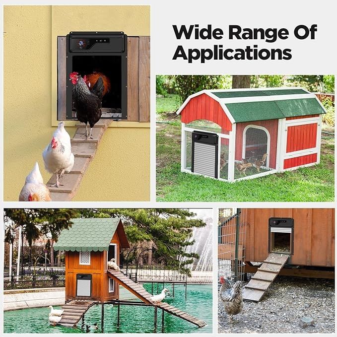 image showing its wide application of automatic chicken coop door with camera