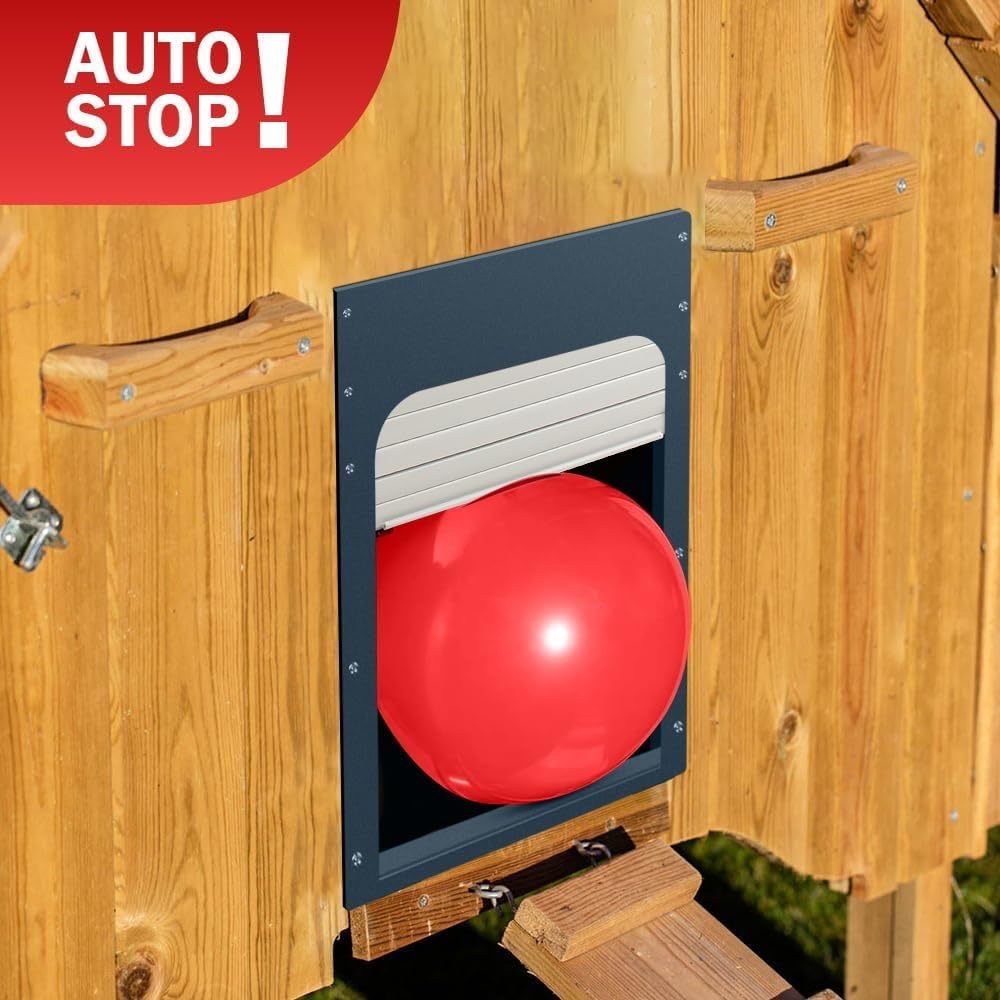 Solar Automatic Chicken Coop Door with smart auto stop function, weatherproof design, easy installation, timer mode, manual control and remote control features