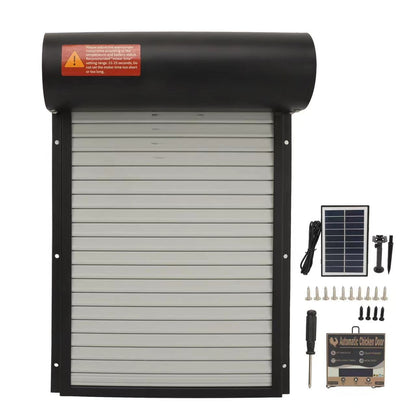 Solar Automatic Chicken Coop Door with smart auto stop function, weatherproof design, easy installation, timer mode, manual control and remote control features